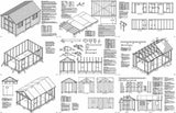 16' x 10' Gable Storage Shed Project Plans - Design #21610