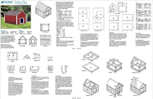 30" x 36" Gable Roof Style Dog House Plans, 90203G Pet Size up to 50 lbs