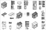 6' x 12' Garden Storage Lean-to Shed Plans / Blueprints, Material List, Detail Drawnings and Step-by- Step Instructions Included #D0612L