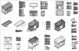 6' x 14' Garden Storage Lean-to Shed Plans / Blueprints, Material List, Detail Drawnings and Step-by- Step Instructions Included #D0614L