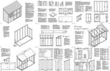 4' x 10' Storage Utility Garden Shed / Building Plans, Material List, Detail Drawings and Step-by- Step Instructions Included, Design 10410
