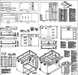 Children's Castle House Bunk / Loft Twin Bed Woodworking Plans (Instructions) Detail Drawings and Step-by- Step Instructions Included