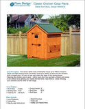 Chicken Coop Plans, 6 by 6 Full Size Kennel / Hen House, Gable Roof 90606CG