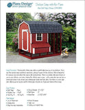Chicken Coop / Hen House 4 ft x 8 ft Barn / Gambrel Roof Style Project Plans, 70408RB