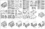 5' x 6' Chicken Coop Plans, Gambrel / Barn Roof Style Design 90506MB