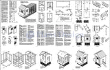 Saltbox Chicken Coop with Lean-to Kennel Combo Project Plans, Design 50410SL