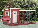 Chicken Coop with Kennel / Combo Hen House and Run Plans, Design 50410LM
