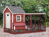 Gable Chicken Coop with Lean-to Kennel Combo Project Plans, Design 60410GL