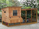 Backyard Chicken Coop Plans with Kennel Run Modern Lean-to 4' x 10' Two-in-One, 60410ML