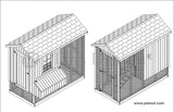 Chicken Coop / Hen House 4 ft x 8 ft Gable / A Frame Roof Style Project Plans, 70408RG