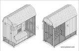 Chicken Coop / Hen House 4 ft x 8 ft Barn / Gambrel Roof Style Project Plans, 70408RB