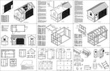 Large Chicken / Duck Coop Plans 6 by 12 Saltbox Roof Style, Design 70612CS