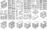 4' x 6' Saltbox Hen / Chicken Poultry Coop Plans, 90406S