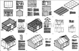 Project Plans for 12' x 16' Shed Reverse Gable Roof Style Design # D1216G