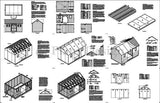 10' x 16' Backyard Shed Plans Reverse Gable Roof Style Design # D1016G