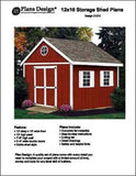 12' x 10' Gable Storage Shed Project Plans - Design #21210