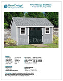 10' x 14' Utility Garden Shed Plans Reverse Gable Roof Style, Design # D1014G