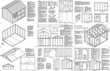 8' x 10' Gable Garden Storage Shed Project Plans -Design #10810
