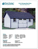 12' x 14' Reverse Gable Roof Style How to Build a Storage Shed, Design # D1214G