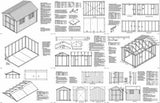 12 x 8' Classic Gable Storage Shed Project Plans - Design #21208