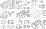 12' X 18' Saltbox Style Storage Shed Project Plans - Design # 71218