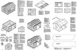 10' X 12' Saltbox Style Storage Shed Project Plans - Design #71012