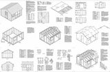 12' X 12' Saltbox Style Storage Shed Project Plans - Design # 71212