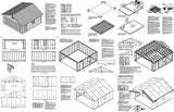 20' X 20' Car Garage Project Plans, Material List Included - Design #52020