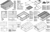 18' X 24' Car Garage Project Plans, Material List Included - Design #51824