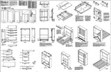 Murphy Queen Wall Bed with Desk Combo Plans, Design 3QVWB