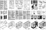 Chicken Coop / Hen House 4 ft x 8 ft Saltbox Roof Style Project Plans, 70408RS