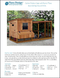 Backyard Chicken Coop Plans with Kennel Run Modern Lean-to 4' x 10' Two-in-One, 60410ML