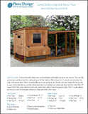 Backyard Chicken Coop Plans with Kennel Run Modern Lean-to 4' x 10' Two-in-One, 60410ML