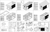 6' x 12' Walk in Modern Chicken Coop Plans, Material List Included # 80612CM
