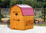 Backyard chicken coop plans with material list, classic barn roof #90606CB