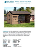 6' x 12' Walk in Saltbox Chicken Coop Plans, Material List Included # 80612CS
