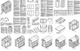 4' x 6' Gambrel / Barn Chicken House / Coop Plans, Material List Included #90406B