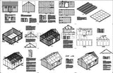16' x 20' Reverse Gable Roof Style Classic Outdoor Structures Storage Shed Plans, D1620G