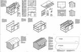 8' X 12' Saltbox Style Garden Storage Shed Project Plans - Design # 70812