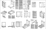 Murphy Mission Full Vertical Wall Bed Plans, Design 1FVWB