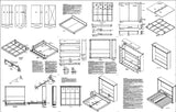 Murphy Mission King Horizontal Wall Bed Plans, Design 1KHWB