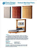 Murphy Twin, Full, Queen and King Wall Bed Plans, Design 1AVWB