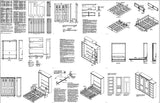 Murphy 4-Panel Door Queen Wall Bed Plans, Design 1QDWB