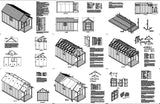 20' x 10' Potting Patio / Pool House Shed Plans, Material List Included #P72010