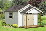 16' x 12' Potting Patio / Garden Porch Shed Plans, Material List Included #P71612