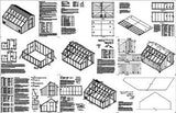 10 x 14 Greenhouse / Garden Storage Shed Plans, Material List Included #41014