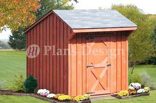 6' x 6' Playhouse Or Garden Storage Shed Saltbox Roof Style Plans #70606