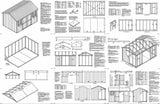 8' X 12' Classic Gable Storage Shed Floor Plans -Design #10812