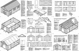 20' x 12' Classic Garden Gable Storage Shed Project Plans - Design #22012