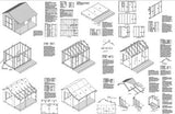 12' x 12' Cottage / Cabin Shed Plans / Blueprints 81212